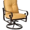 Belden Cushion Swivel Rocking Dining Arm Chair by Woodard